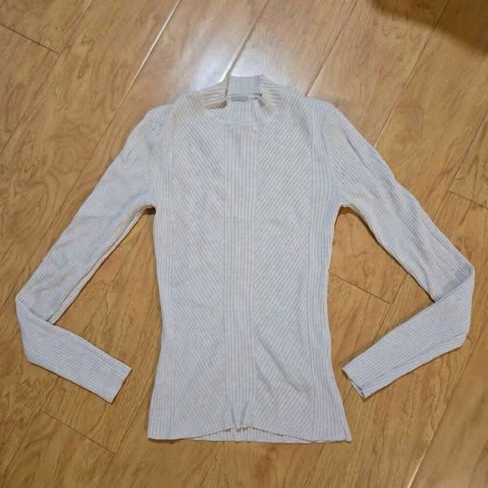 H&M ribbed mock neck long sleeve top Small
